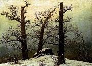 Caspar David Friedrich Dolmen in the Snow